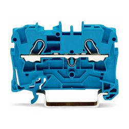 Átmenő sorkapocs TS35 1-szint 2-poz 0.5-4mm2/érvéghüvely 32A kék rugószorításos WAGO - 2004-1204