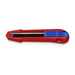 Behúzható pengéjű kés (sniccer) univerzális 165mm-hossz egyenes CutiX KNIPEX - 9010165BK