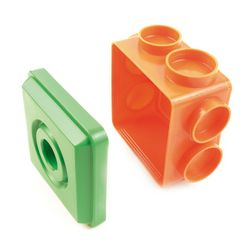 Betondoboz 1-es négyzetes 74mm 74mm x narancs műanyag csavarral AKB80 Dietzel - 026290