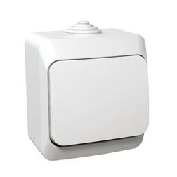 CedarPlus 106 váltókapcsoló betét komplett házban fehér falonkívüli IP44 billentyű/gomb Schneider - WDE000560