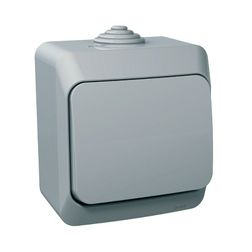 CedarPlus 106 váltókapcsoló betét komplett házban szürke falonkívüli IP44 Schneider - WDE000660