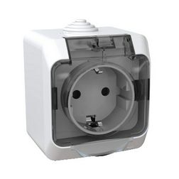 CedarPlus 162/2 dugalj gyerekzárral fehér IP44 falonkívüli Schneider - WDE000544