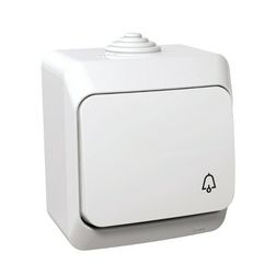 CedarPlus N101 csengőnyomó betét komplett házban 1- billentyűs 1z fehér csengő IP44 Schneider - WDE000512