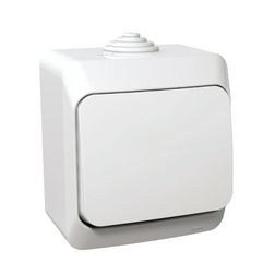 CedarPlus N101 nyomó betét komplett házban 1- billentyűs fehér IP44 falonkívüli dmax. Schneider - WDE000511