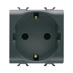 ChoruSmart 162 dugalj földelt gyerekzárral fekete IP41 modultartó csavaros GEWISS - GW12241