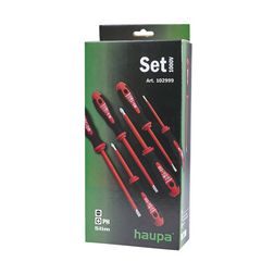 Csavarhúzó készlet piros-fekete 2xPH 4xlapos 6-darabos 1000V HUPslim Haupa - 102999