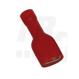 Csúszósaru 21mm hüvely teljesen szigetelt 17.5A piros lapos 6,3x0,8 mm réz 0,75-1,5mm2 TRACON - PTCSH6