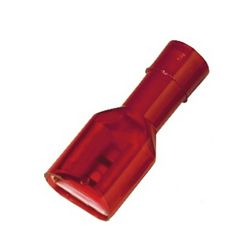 Csúszósaru 22mm hüvely teljesen szigetelt piros lapos 6,3x0,8 mm réz LIF 1,5F638 RF Weidmüller - 9200640000