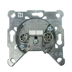 Delta antenna aljzat TV-R süllyesztett 2-kimenet átmenő 10dB/860MHz HIRSCHMANN - GEDU10