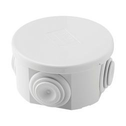 Doboz falonkívüli d23 pattintható műanyag 40.5mm 74mm-átmérő IP44 szürke teli fedél 44CE GEWISS - GW44001