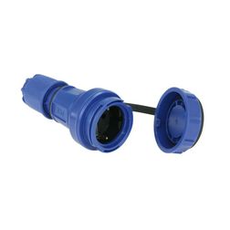 Dugalj lengő 2P+E 16A 230V egyenes kék műanyag csavaros IP68 PCE - 20251-b