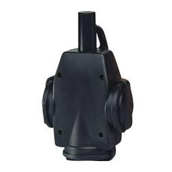Dugalj lengő 2P+F 16A 250V fekete egyenes gumi csavaros IP44 ABL-SURSUM - 1473190