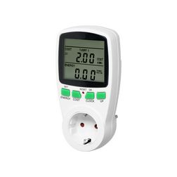 Dugaszolható fogyasztásmérő 1F 16A nagy LCD 2tarifa/költségkijelző 4digit IP20 230V ANCO - 321613