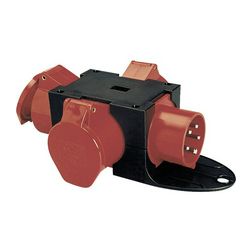 Dugaszoló elosztóadapter 16A/400V 3x16A5P400V műanyag hordozható IP44 PCE - 9430411