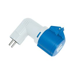 Dugaszoló elosztóadapter ferde 1x16A3P230V műanyag hordozható IP20 szürke PCE - 9434100