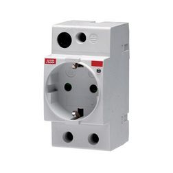 Dugaszolóaljzat 2P+F sínre sorolható 16A 250V AC földelt 2.5M M1175 ABB - 2CSM210000R0721