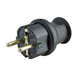 Dugvilla egyenes 250V fekete műanyag csavaros IP44 Kopp - 179716005