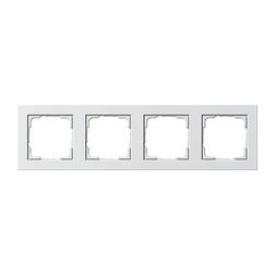 E2 keret 4-es vízszintes és függőleges műanyag fehér fényes GIRA - 021429