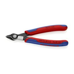 Elektronikai oldalcsípő fogó 62HRC max.d1,6/1,2mm nyitórugós piros-kék normál Super Knips KNIPEX - 7871125