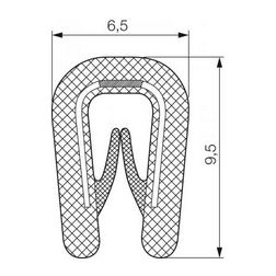 Élvédő szalag 1-2mm lemezhez 10m univerzális-hoz 9.5mm x 6.5mm x 10000mm Habermann - 131098