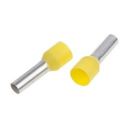 Érvéghüvely DIN-VDE szigetelt normál 1mm2 8mm sárga TRACON - E090
