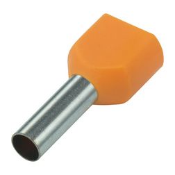 Érvéghüvely szigetelt iker 2x 0.5mm2 14mm narancs H0,5/14 ZH OR SV Weidmüller - 9004440000