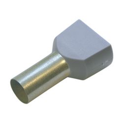 Érvéghüvely szigetelt iker 2x 0.75mm2 8mm szürke Haupa - 270780