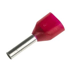 Érvéghüvely szigetelt iker 2x 10mm2 26mm piros H10,0/26D R ZH SV Weidmüller - 9004710000