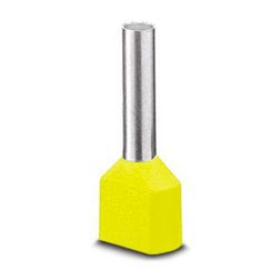 Érvéghüvely szigetelt iker 2x 1mm2 15mm sárga H1,0/15 ZH GE SV Weidmüller - 9018530000