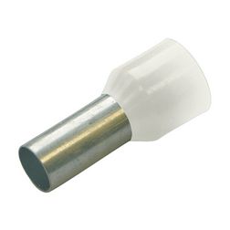 Érvéghüvely szigetelt normál 0.5mm2 8mm fehér Haupa - 270800