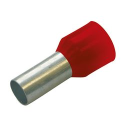 Érvéghüvely szigetelt normál 1.5mm2 8mm piros Haupa - 270725