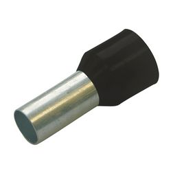 Érvéghüvely szigetelt normál 6mm2 18mm fekete Haupa - 270740