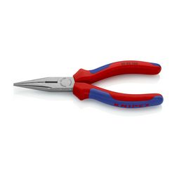 Fél-kerek csőrű (rádió) fogó 61HRC vágóéllel max.d2,5/1,6mm piros-kék 160mm-hossz KNIPEX - 2502160
