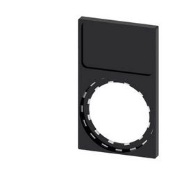 Felirati tábla tartó RSU1-hez d22 üres üres fekete téglalap 29.8mm x 49.8mm x SIRIUS ACT SIEMENS - 3SU1900-0AP10-0AA0