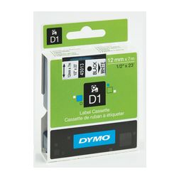 Feliratozó szalag poliészter fehér/ fekete-betű 12mm x 7m  UV-álló D1 45013 DYMO - S0720530