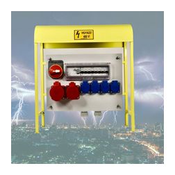 Felvonulási szekrény állvány felfűzh. +FI 4x3P16A/230V 1x5P16A/400V 63A IFSZ Buváll-Profi - IFSZ254080K_felfű