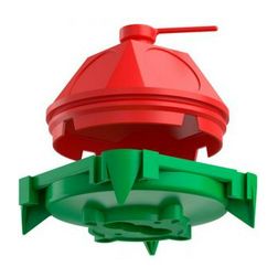 Födémdoboz 1-es kerek 60mm-átmérő műanyag zöld KAISER - 1249-50