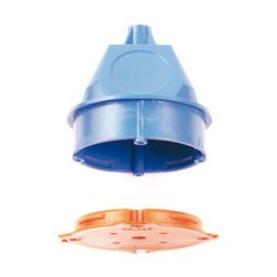 Födémdoboz kampóhoz 1-es kerek 60mm-átmérő kék műanyag csavarral DAL Dietzel - 026305