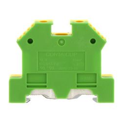 Földelő sorkapocs TS35 1-szintes 0,2-4mm2 zöld-sárga csavaros csavaros SL 4/35 GNYE CONTA-CLIP - 1212.2