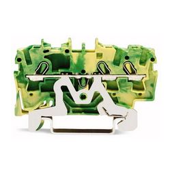 Földelő sorkapocs TS35 1-szintes 0.75-2.5mm2 zöld-sárga rugószorításos rugószorításos WAGO - 2002-1307