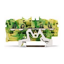 Földelő sorkapocs TS35 1-szintes 0.75-2.5mm2 zöld-sárga rugószorításos rugószorításos WAGO - 2002-1407