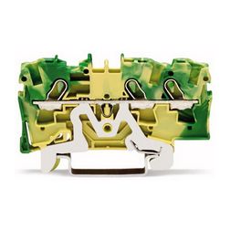 Földelő sorkapocs TS35 1-szintes 0.75-4mm2 zöld-sárga rugószorításos rugószorításos WAGO - 2004-1307