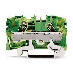 Földelő sorkapocs TS35 1-szintes 1.5-6mm2 zöld-sárga rugószorításos rugószorításos WAGO - 2006-1207