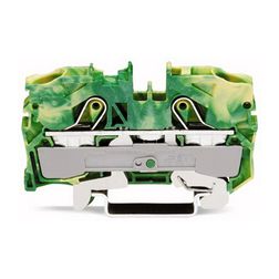 Földelő sorkapocs TS35 1-szintes 2.5-10mm2 zöld-sárga rugószorításos rugószorításos WAGO - 2010-1207