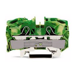 Földelő sorkapocs TS35 1-szintes 2.5-16mm2 zöld-sárga rugószorításos rugószorításos WAGO - 2016-1207