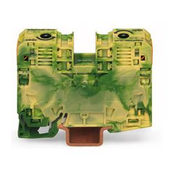 Földelő sorkapocs TS35 1-szintes 6-35mm2 zöld-sárga rugószorításos rugószorításos WAGO - 285-137