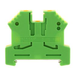 Földelő sorkapocs TS35 zöld/sárga csavaros csavaros DIN (kalap)sín 35mm SL 2,5/35 GNYE CONTA-CLIP - 1056.2