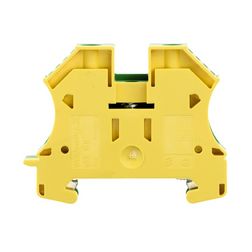 Földelő sorkapocs TS35 zöld/sárga csavaros DIN (kalap)sín 35mm WPE 16N Weidmüller - 1019100000