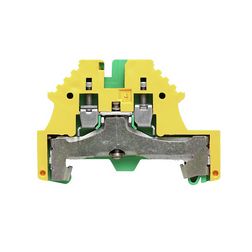 Földelő sorkapocs TS35 zöld/sárga csavaros DIN (kalap)sín 35mm WPE 2.5N Weidmüller - 1016200000