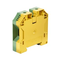 Földelő sorkapocs TS35 zöld/sárga csavaros DIN (kalap)sín 35mm WPE 50N Weidmüller - 1846040000